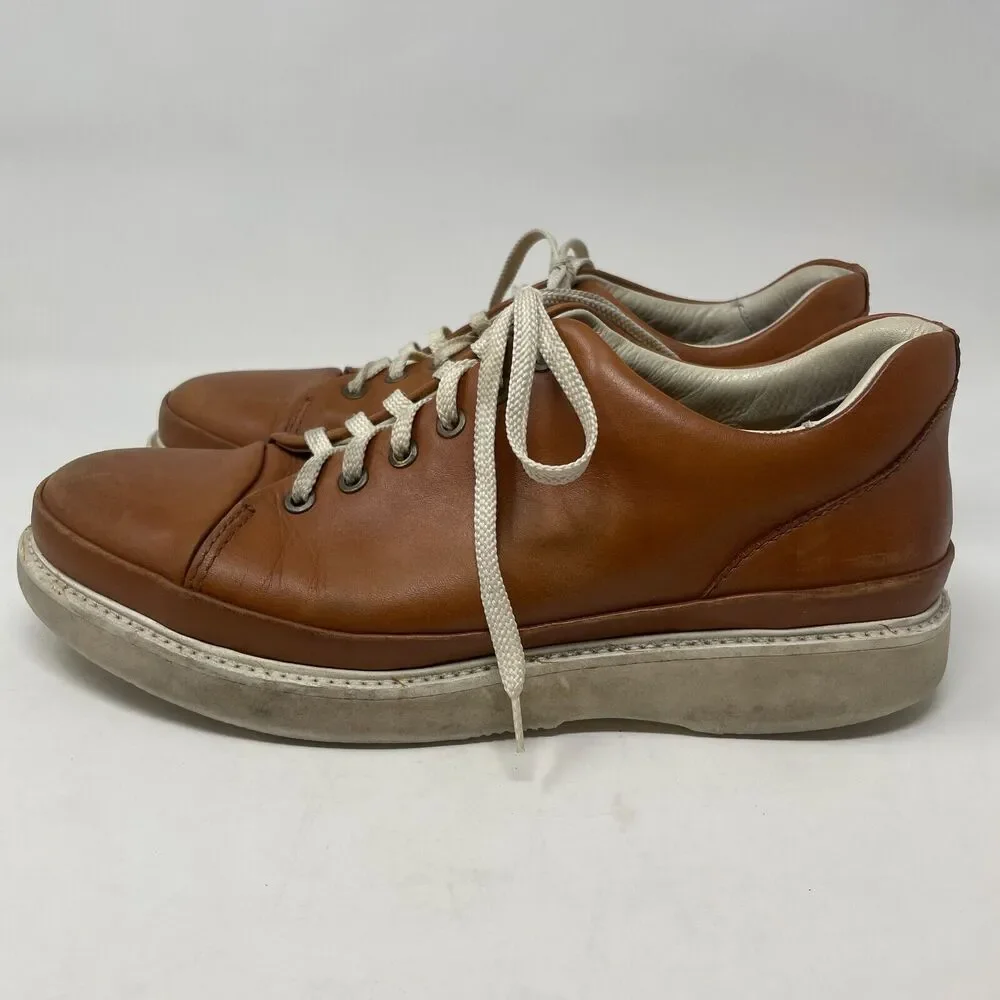 Samuel Hubbard Men’s Leather Sneakers, Brown‎ Lace-Up Shoes, US 9.5 EU 43.5